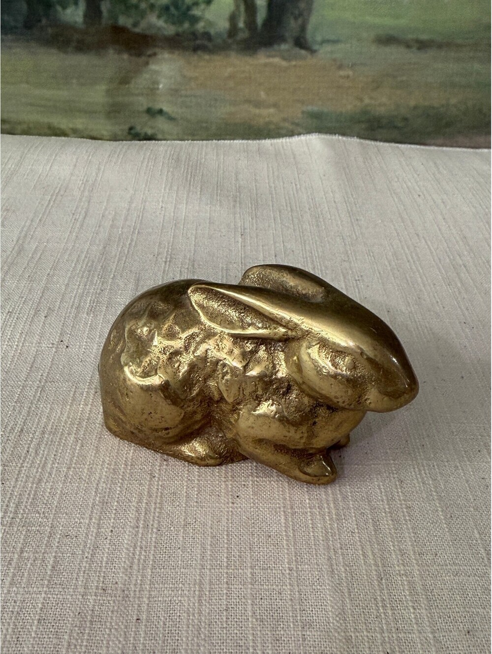 Small brass rabbit figurine